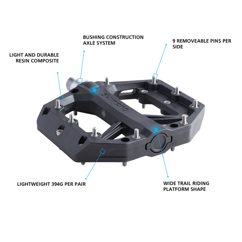 Shimano Pedal, PD-GR400, Deore, Black