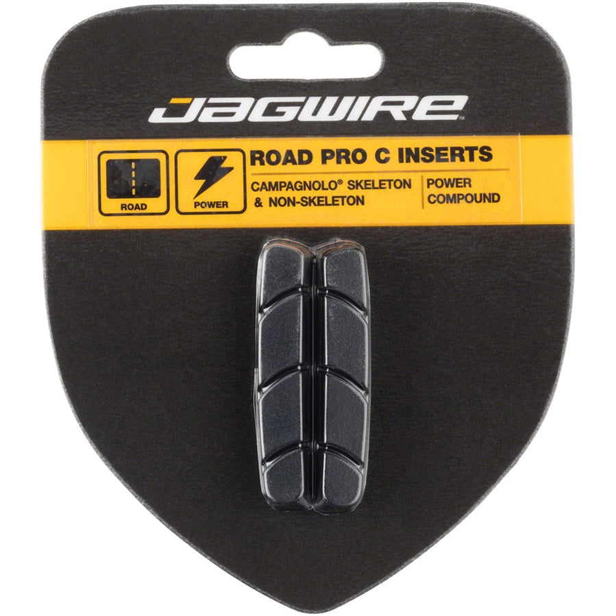 Jagwire Road Pro C Brake Pad Inserts Campagnolo Friction Fit, Black