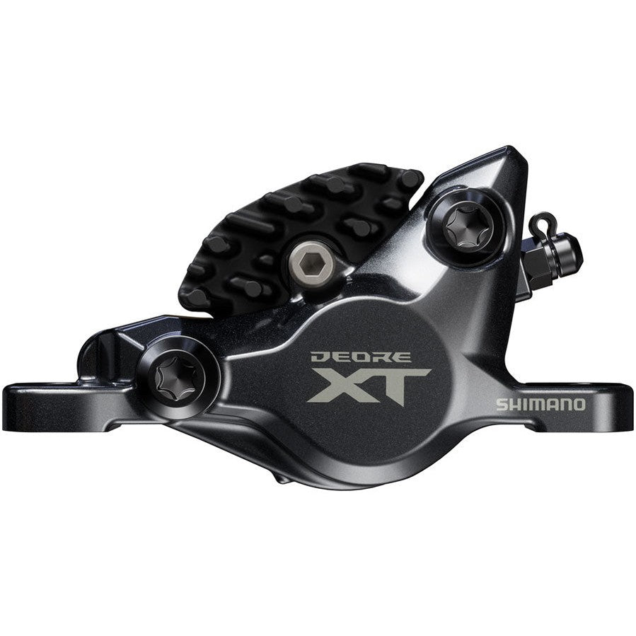 Shimano Deore XT BR-M8200 XC Disc Brake Caliper - Front or Rear, Post Mount, 2-Piston, Includes J04C-MF Finned Metal Pads, Black