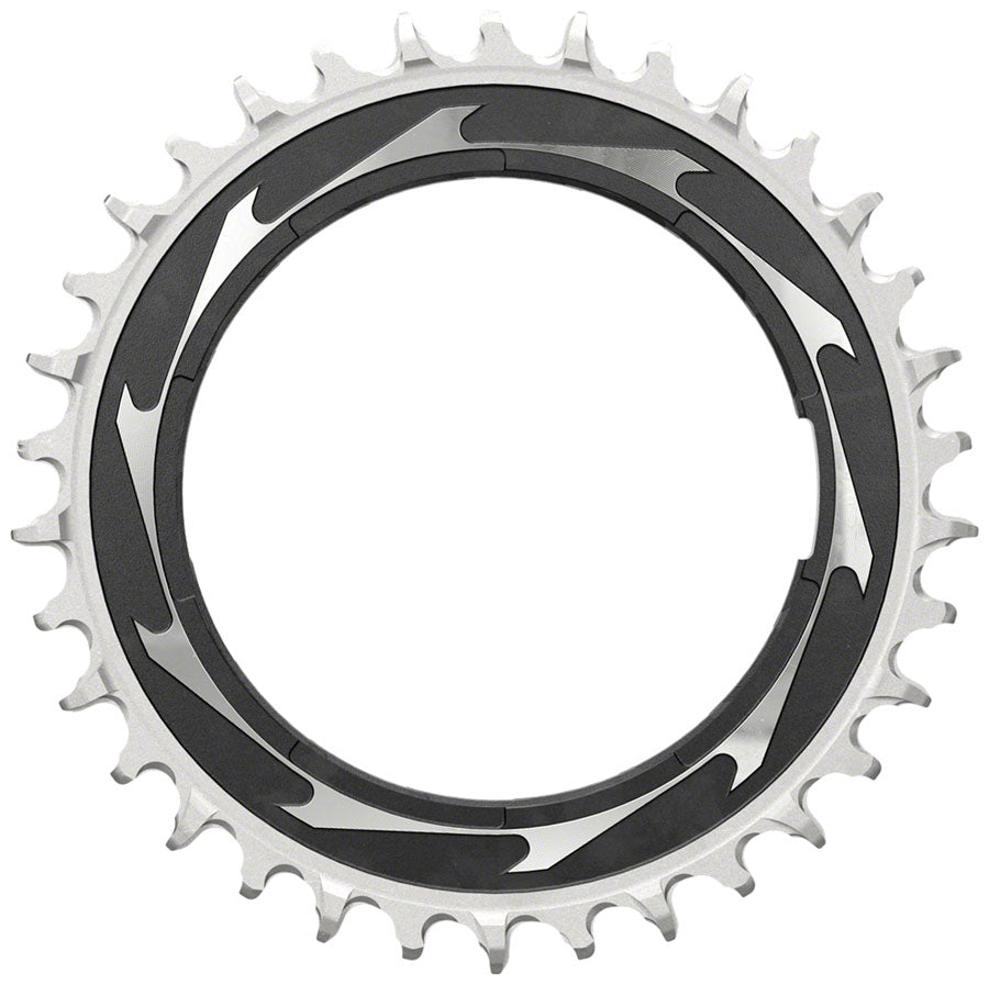 SRAM XX SL Eagle T-Type Thread Mount Chainring - 34t, 12-Speed, Thread Mount For XX SL PM Spider , 0mm Offset, Aluminum, Black/Silver