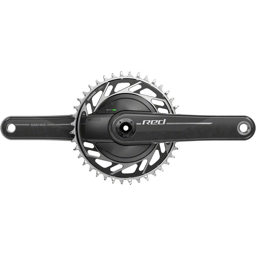 SRAM RED 1x XPLR AXS Power Meter Wide Crankset - 172.5mm, 13-Speed, 42t Threaded Mount, 8-Bolt PM Spider, DUB Spindle, Natural Carbon, E1
