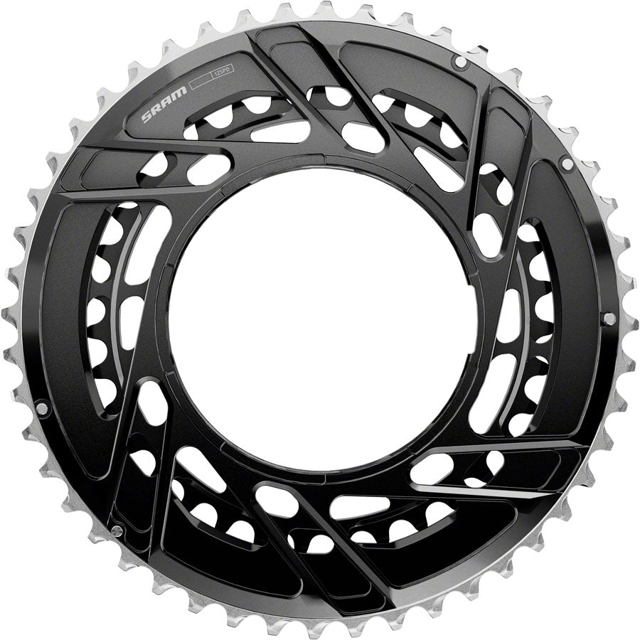 SRAM Force 2x Thread Mount Chainring - 50/37t, 12-Speed, Thread Mount For Force E1 AXS PM Spider , Black, E1