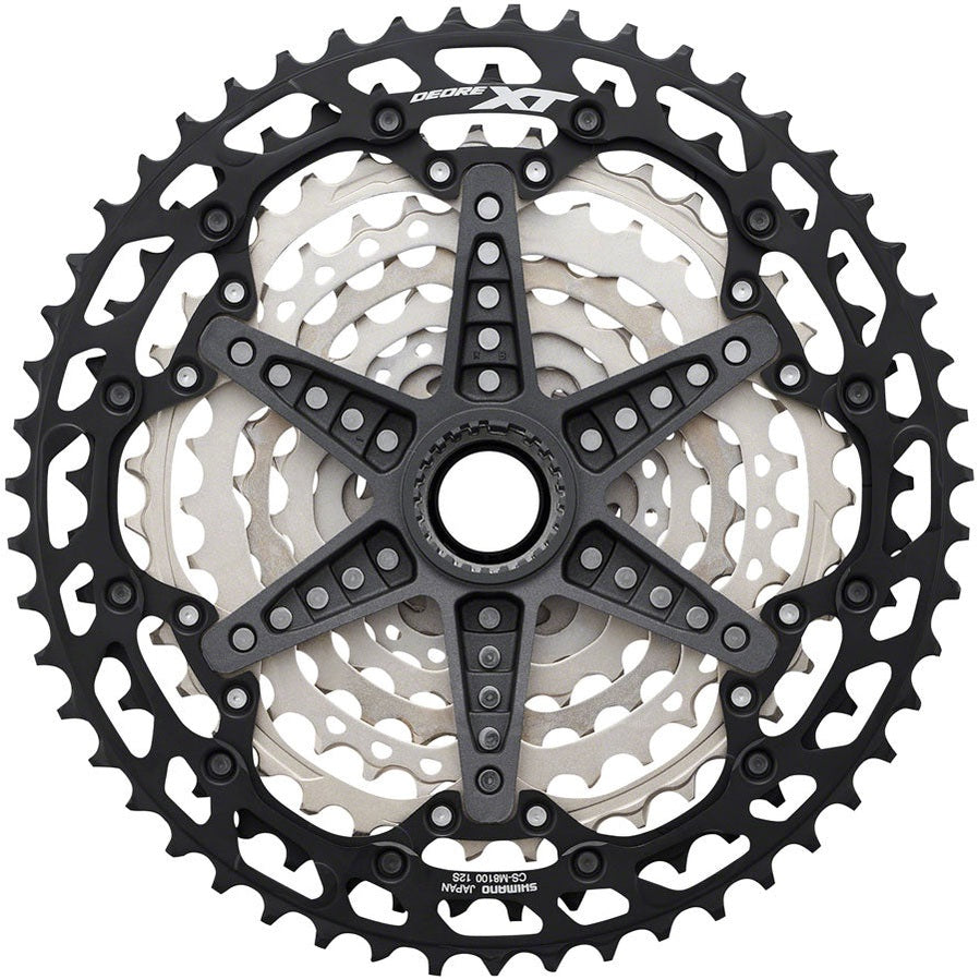 Shimano XT CS-M8100 Cassette - 12-Speed, 10-51t, Silver/Black, Micro Spline