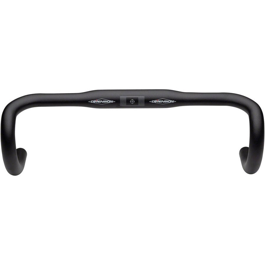 MSW Flat Top Shallow Drop Handlebar - Aluminum, 31.8mm, 44cm,Black