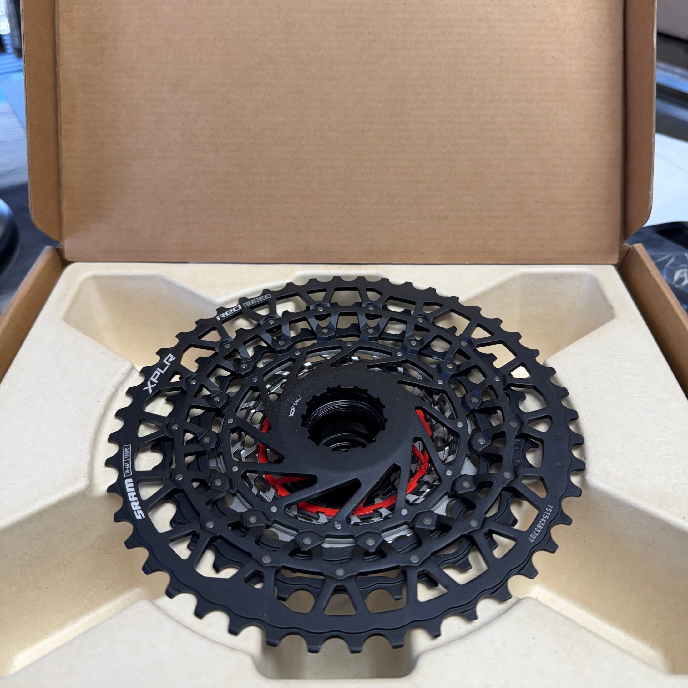 SRAM RED XPLR XG-1391 Cassette - 13-Speed, 10-46t, For XDR Driver, Black/Silver, E1 - Open Box