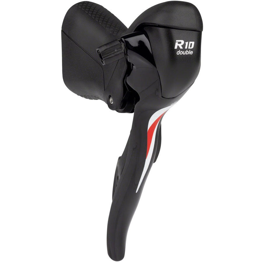 microSHIFT R10 Left Drop Bar Shift Lever - Double, Shimano Compatible, Black