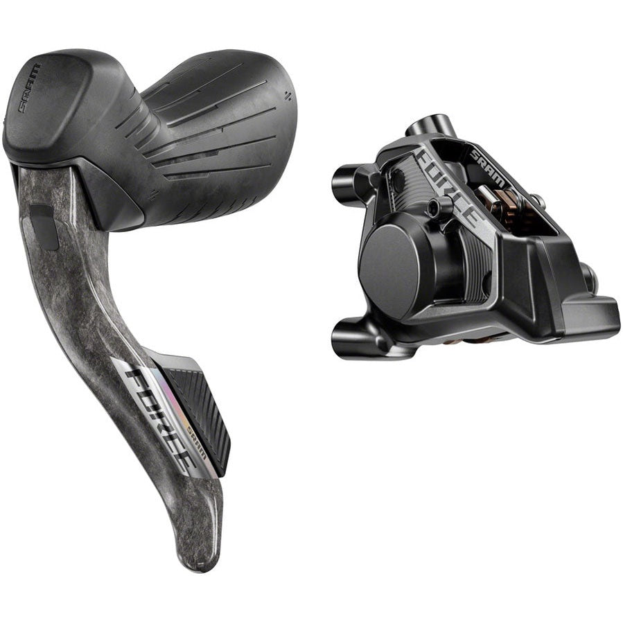 SRAM Force eTap AXS HRD Shift/Brake Lever and Hydraulic Disc Caliper - Left/Front, Flat Mount 20mm Offset, 950mm Hose, Black, E1