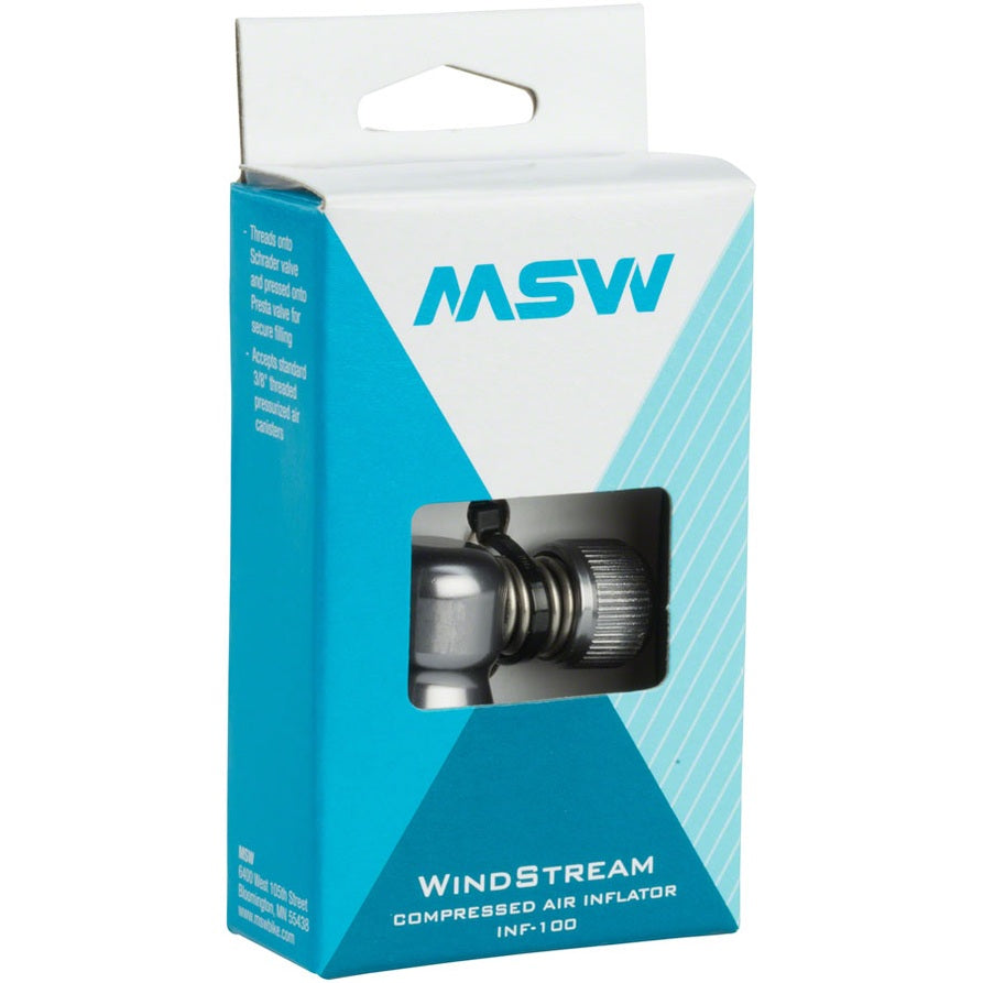 MSW Windstream Push 100 Inflator Head Silver
