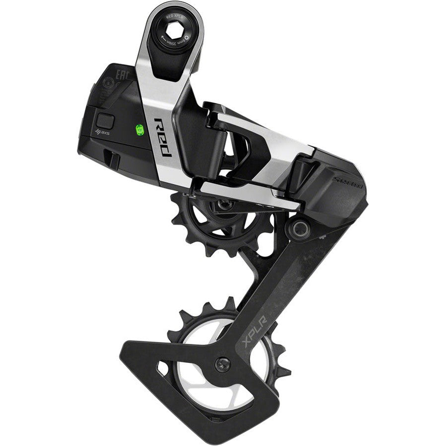SRAM RED XPLR AXS Rear Derailleur - For RED XPLR 1x, 13-Speed, 46t Max, UDH Hangerless, Battery Not Included , Black/Silver, E1