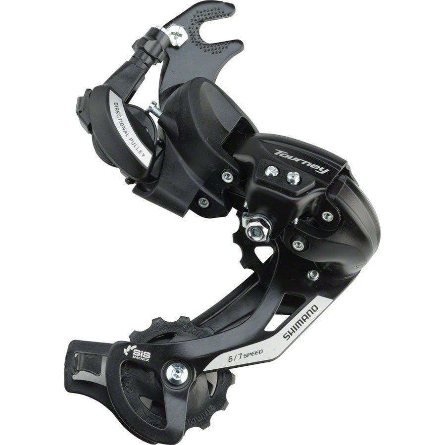 Shimano Tourney RD-TY500-SGS Rear Derailleur - 6,7 Speed, Long Cage, Black, Dropout Claw Hanger