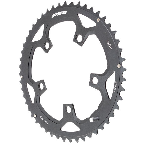 FSA Pro Road Chainring, 110BCDx50T Black N-10/11