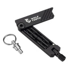 6-Bit Hex Wrench Multi-Tool w/ Key Ring, Black