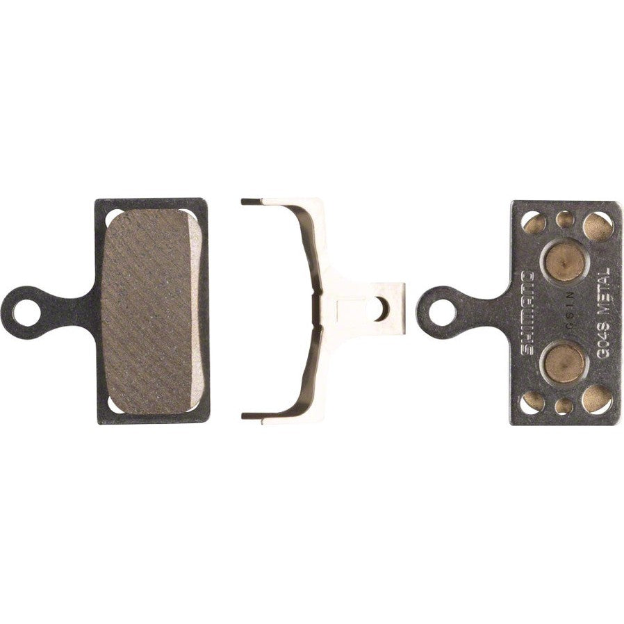 Shimano G04S-MX Disc Brake Pads and Springs - Metal Compound, Stainless Steel Back Plate, One Pair