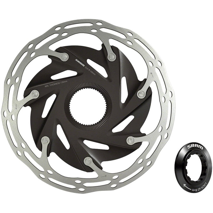 SRAM CenterLine XR Disc Brake Rotor - 160mm, Center Lock, 1.85mm, Includes Internal Tooled Lockring