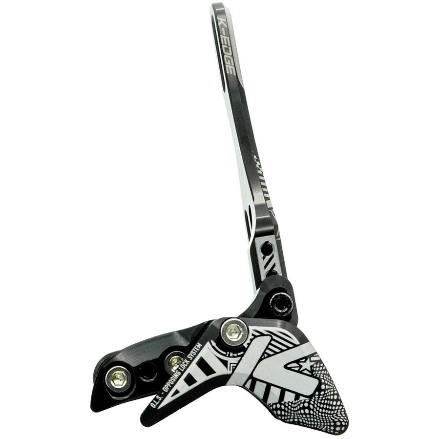 K-EDGE 1x Race W Chain Guide - For Single Chainring, Water Bottle Attachment Point, Black/White
