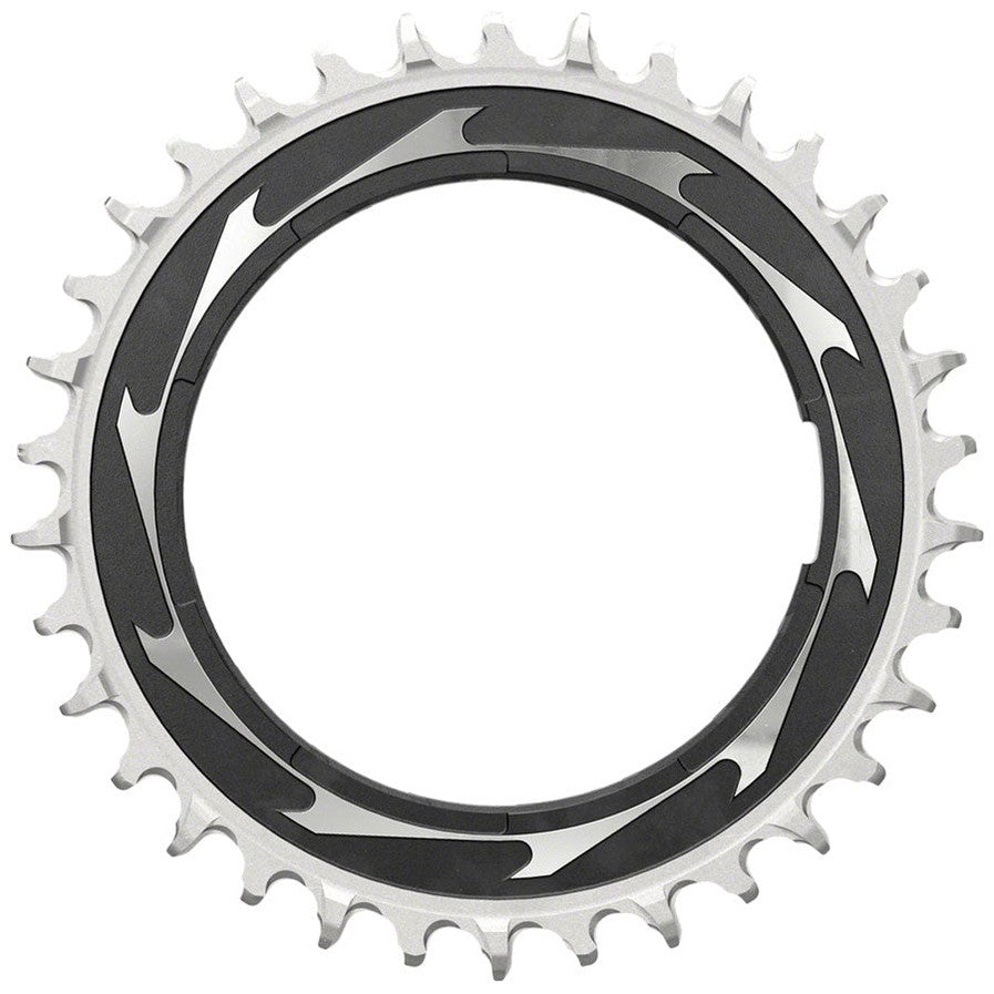 SRAM XX SL Eagle T-Type Thread Mount Chainring - 34t, 12-Speed, Thread Mount For XX SL PM Spider , 0mm Offset, Aluminum, Black/Silver