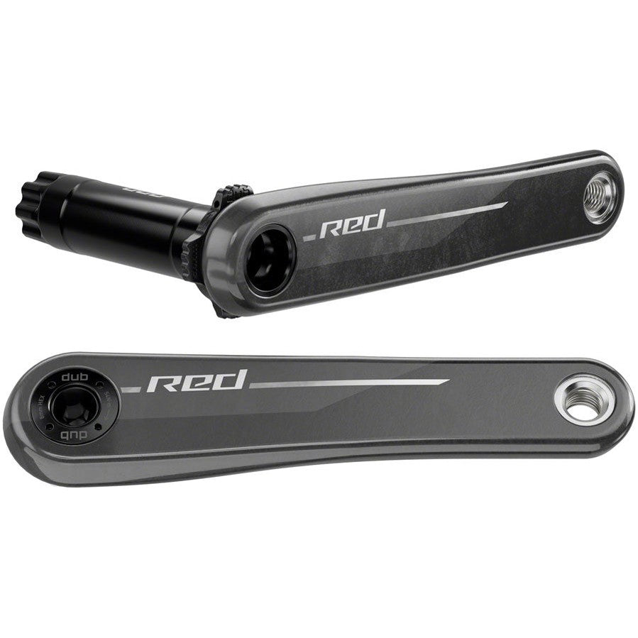 SRAM RED Crank Arm Assembly - 165mm, 12-Speed, 8-Bolt Direct Mount, DUB Spindle Interface, Natural Carbon, E1