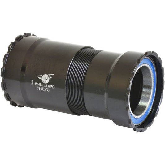Wheels Manufacturing 386EVO Thread-Together Bottom Bracket - DUB Spindle ABEC-3 Bearing Black