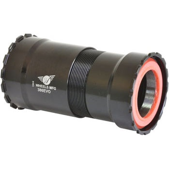 Wheels Manufacturing 386EVO Thread-Together Bottom Bracket - DUB Spindle ABEC-3 Bearing Black