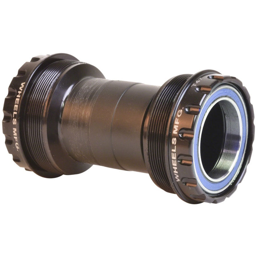 Wheels Manufacturing T47 Outboard Bottom Bracket - For 30mm Spindle, ABEC-3 Bearings, Fits Frames with 68mm-100mm BB Shells, Black