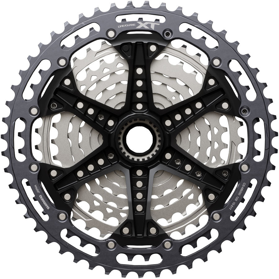 Shimano Deore XT CS-M8200-12 Cassette - 12-Speed, 10-51t, Hyperglide+, Micro Spline, Gray/Silver