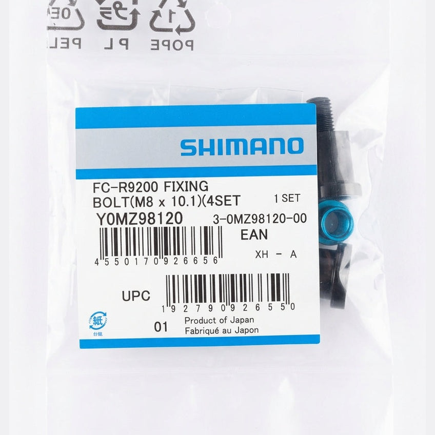 Shimano FC-R9200 Fixing Bolt M8 x10.1 4 sets & Nut 4 sets For 46T-36T