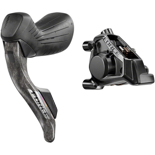 SRAM Force eTap AXS HRD Shift/Brake Lever and Hydraulic Disc Caliper - Left/Front, Flat Mount 20mm Offset, 950mm Hose, Black, E1