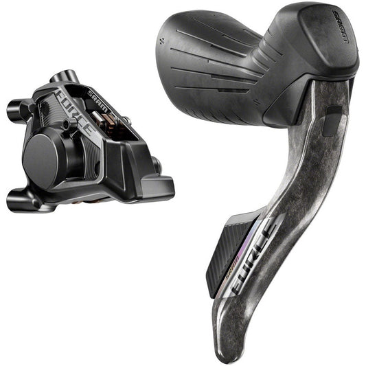 SRAM Force eTap AXS HRD Shift/Brake Lever and Hydraulic Disc Caliper - Right/Rear, Flat Mount 20mm Offset, 1800mm Hose, Black, E1