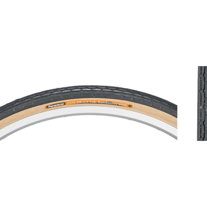 Panaracer Col de la Vie Tire - 650b x 38mm, Clincher, Wire, Black/Tan ,60tpi