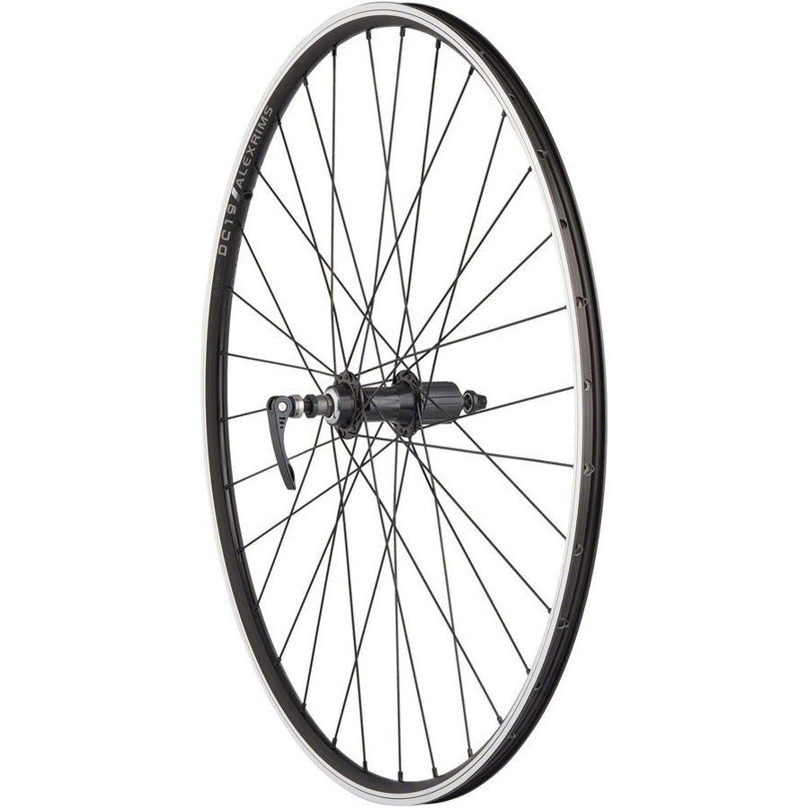 Quality Wheels Value Double Wall Series Rear Wheel - 700, QR x 135mm, Rim Brake, HG 10, Black, Clincher, 32H