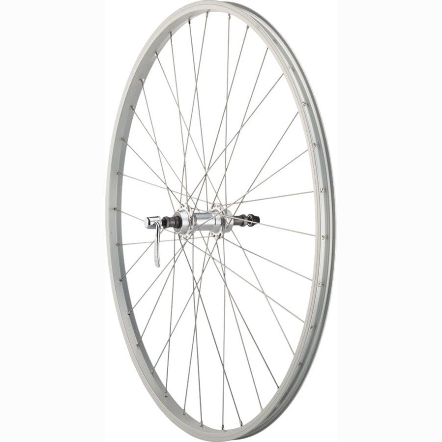 Quality Wheels Value Single Wall Series Rear Wheel - 700, QR x 135mm, Rim Brake, Freewheel, Silver, Clincher, 36H