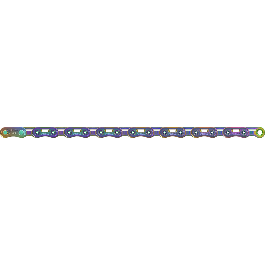 SRAM RED Flattop Chain - 12/13-Speed, 126 Links, Flattop, PowerLock, Rainbow, E1
