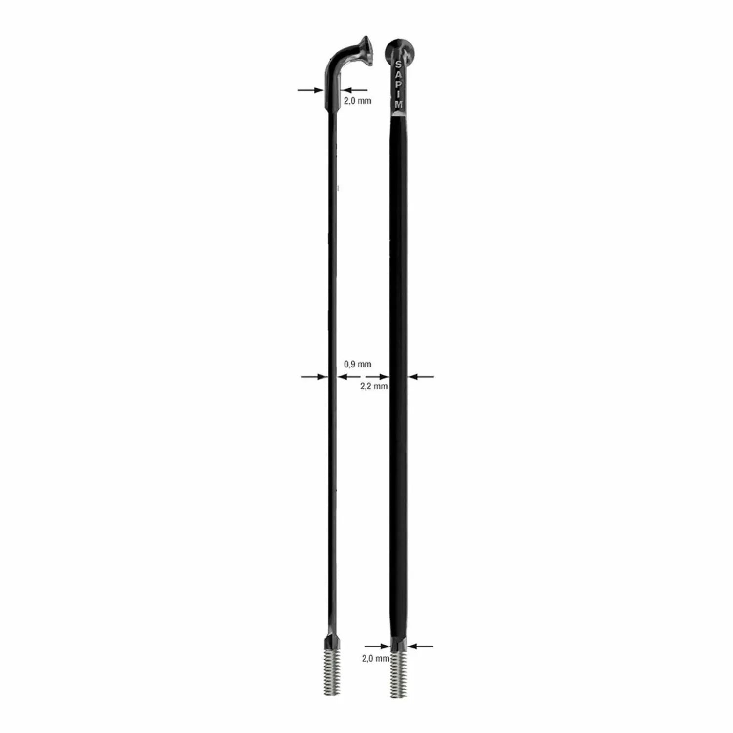 Sapim CX-Ray Spokes - Black - Complete set for pair of 28 hole rims