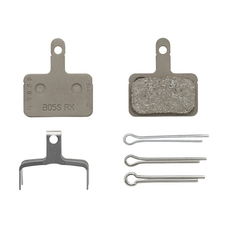 Shimano B05S-RX Disc Brake Pad and Spring - Resin Compound, Stainless Steel Back Plate