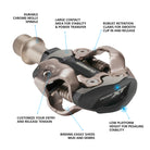 Shimano Pedal, PD-M8100, Deore XT, SPD Pedal, W/Cleat