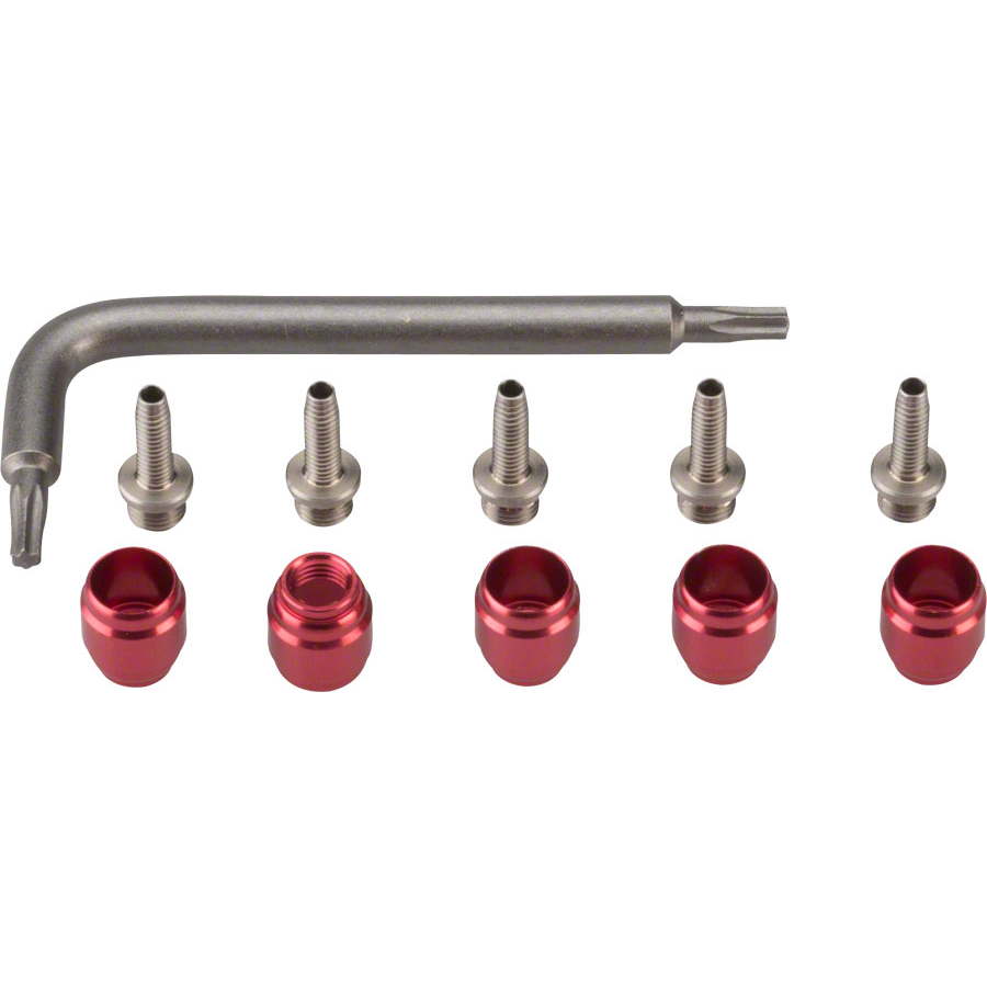 SRAM Stealthamajig Hydraulic Disc Brake Hose Fitting Kit: Includes 5 Threaded Hose Barbs, 5 Compression Fittings, 1 T8 Torx Wrench