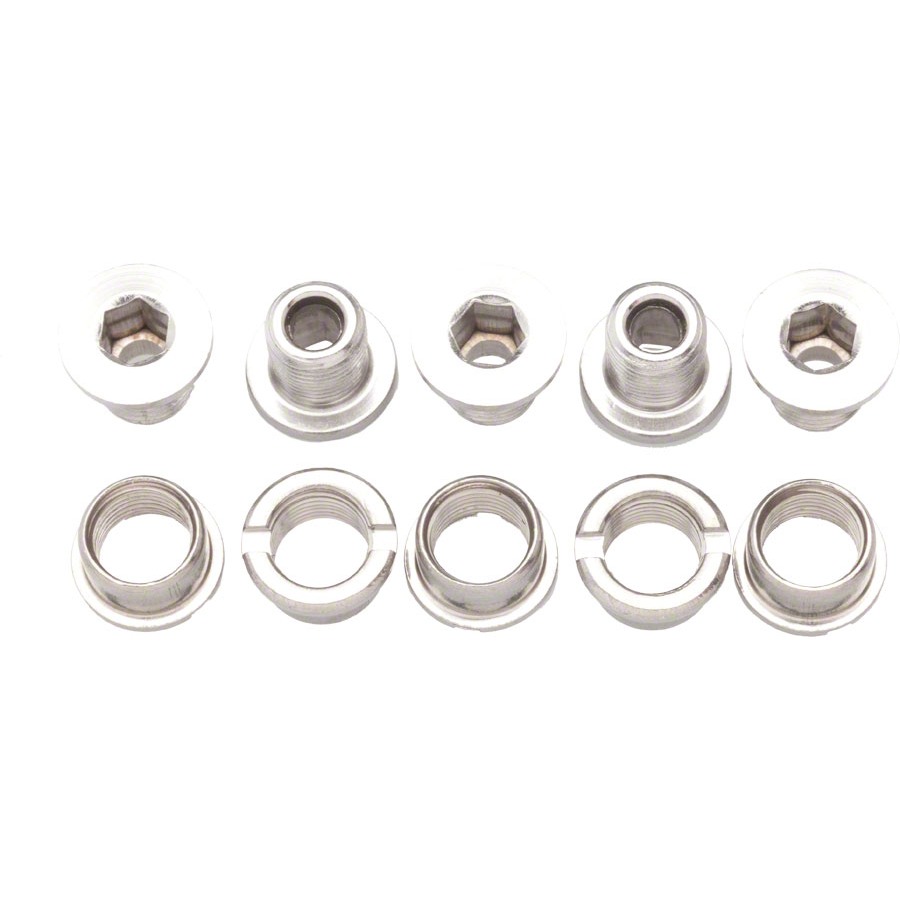 Problem Solvers Double Chainring Bolts Silver Stainless - Local Velo