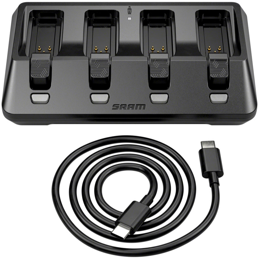 SRAM AXS eTap 4-Port Battery Base Charger - Includes USB-C Cord Batteries not included