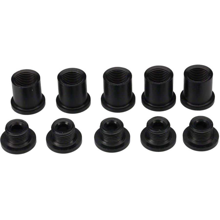 Problem Solvers 10mm Double Chainring Bash Guard, Dual Hex, Black Alloy Chainring Bolts Set - Local Velo