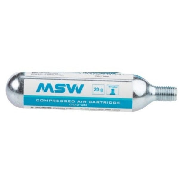 MSW CO2-20 Compressed Air CO2 Cartridge - 20g (each) - Local Velo