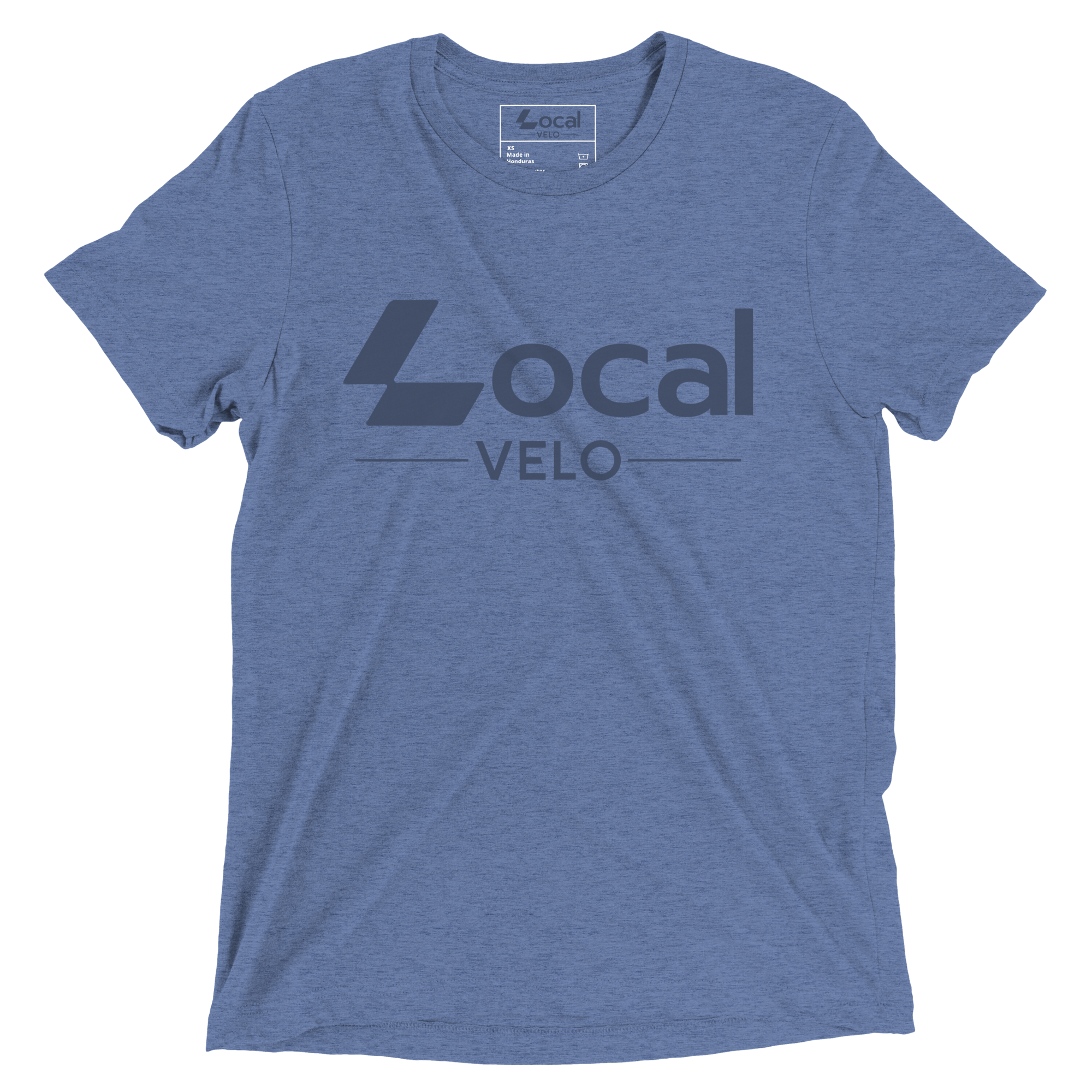 Local Velo Blue on Blue Logo T